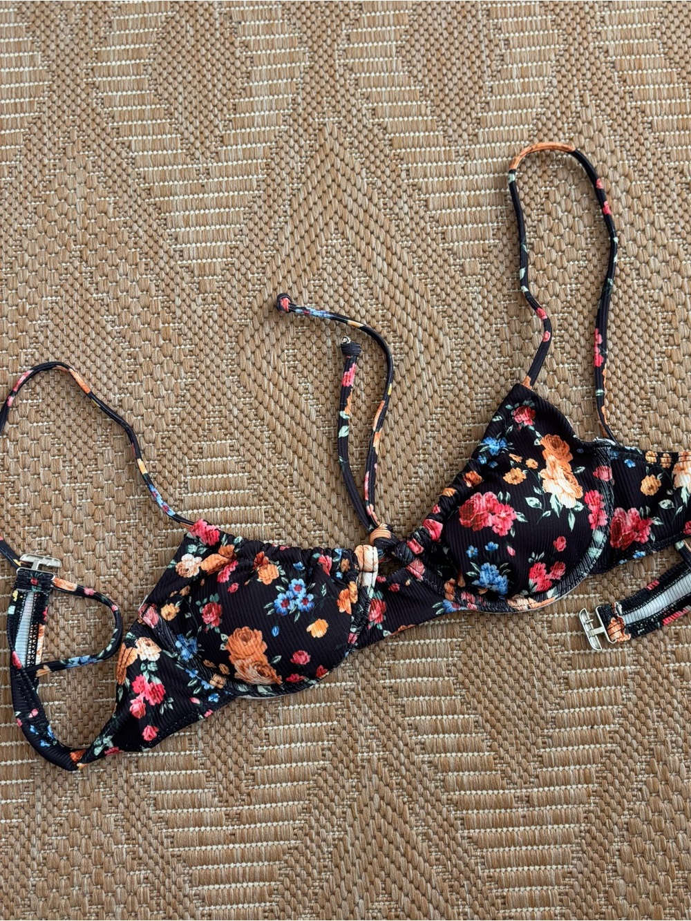 floral bikini top